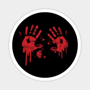 Bloody Hands Halloween Magnet